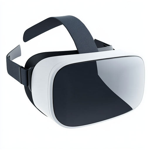Realistic clipart of a virtual reality headset, high resolution, transparent background, isolated