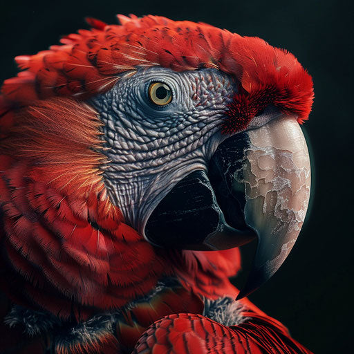 Macaw close-up in the rainforest
