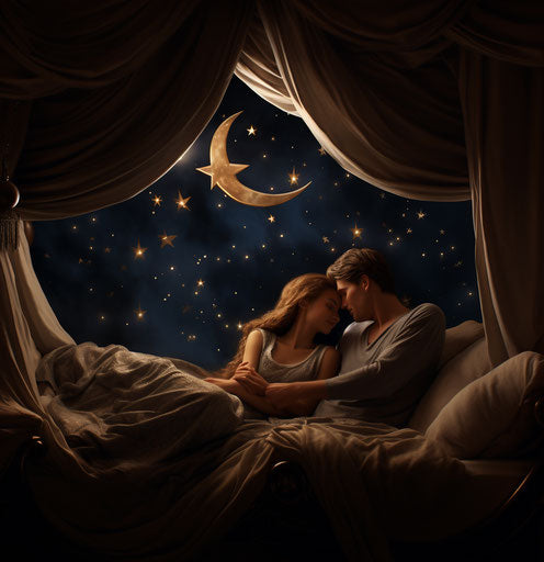 Love under the moon and stars