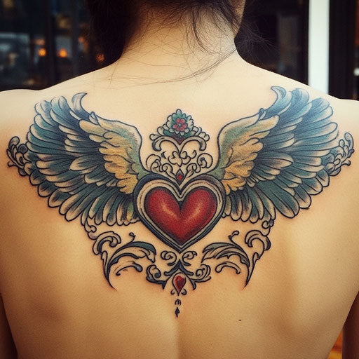 Wings Tattoo On Back Tattoo Art Kit