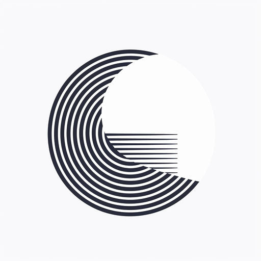 Modern digital marketing logo with clean lines on white background