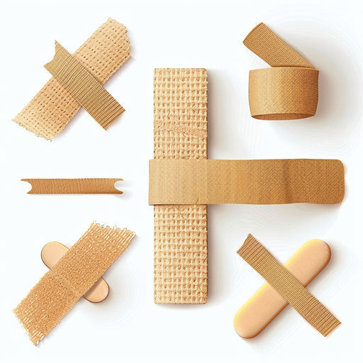 Realistic bandage clipart on white background