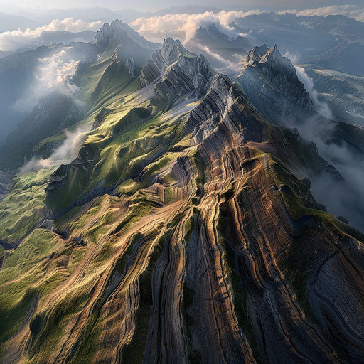 High-altitude view of Mount Rigi