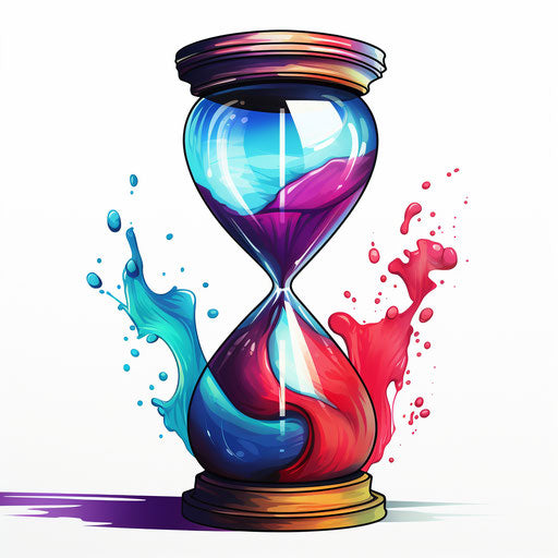 Timer clipart in the style of Chiaroscuro Art, on a white background