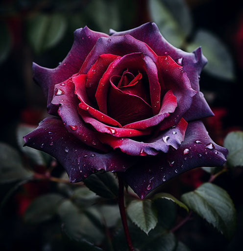 Vintage roses in strong contrast and chiaroscuro