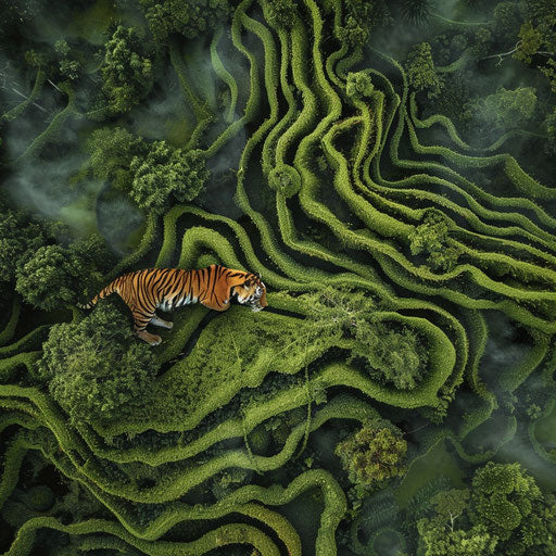 Sumatran tiger in the Indonesian jungle