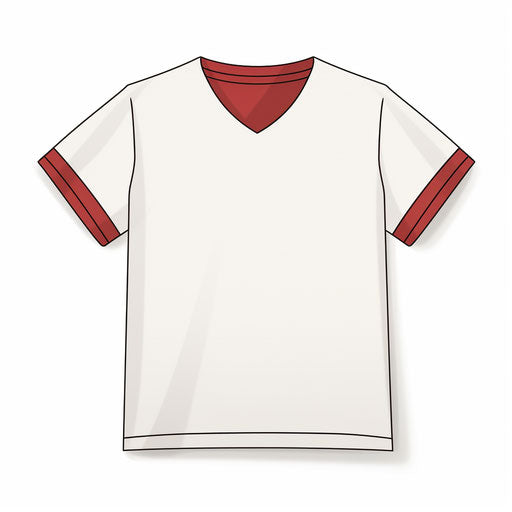 Minimalist style clipart of a t-shirt on white background