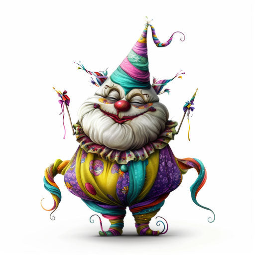 Funny photo realistic birthday clip art with flat white background