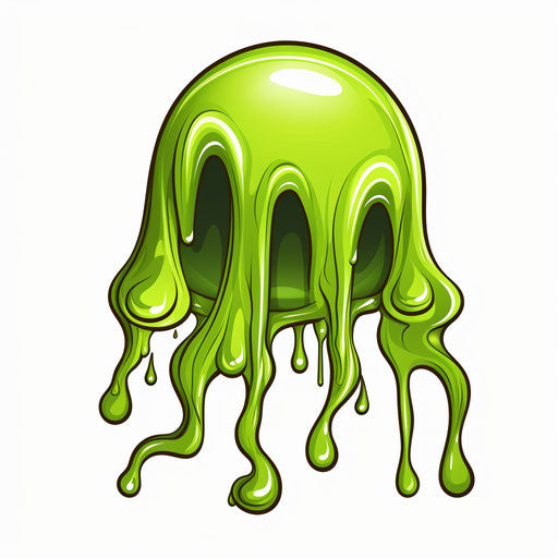 Slime clipart in the style of Chiaroscuro Art, on a white background