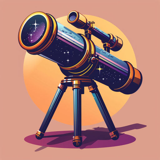 Realistic telescope with random flat background