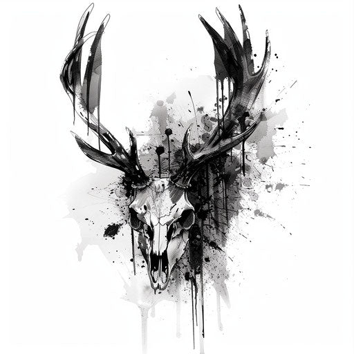 Deer Skull Tattoo Flash Collection
