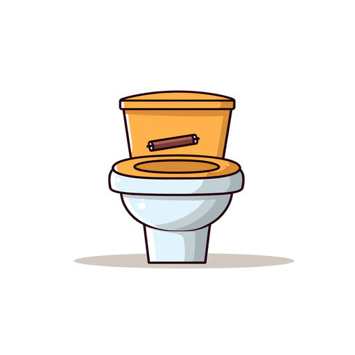 Minimalist style toilet clip art, on a white background