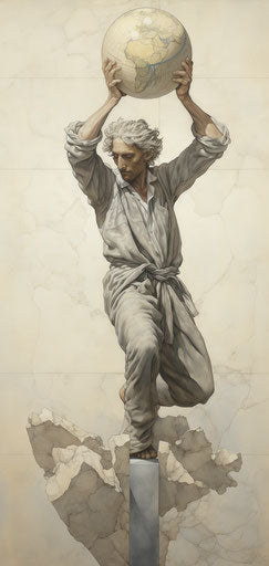 Earth's Burden, Graceful Balance, Iconographic Symbols