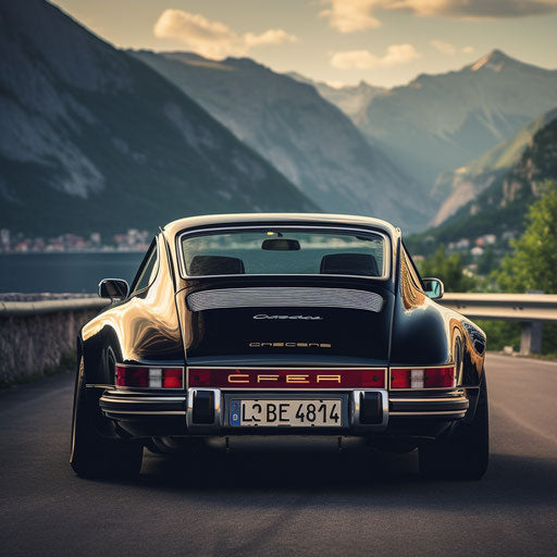 Rearview of the Porsche 911 Carrera classic