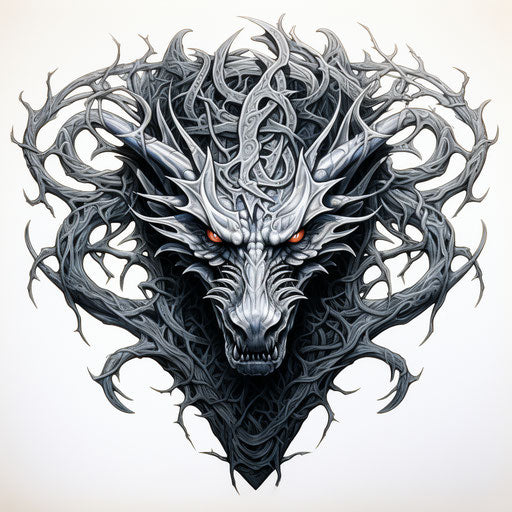 Celtic tattoo designs, Anne Stokes style, twisted branches