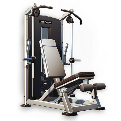 Realistic gym clipart on white background with fine details