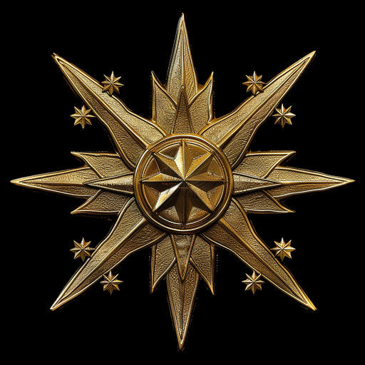 Golden star with 4 stars: poetcore, massurrealism, masculine, ballet academia, y2k aesthetic, Tonga art