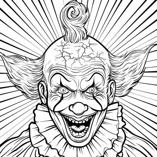 Clown making funny faces