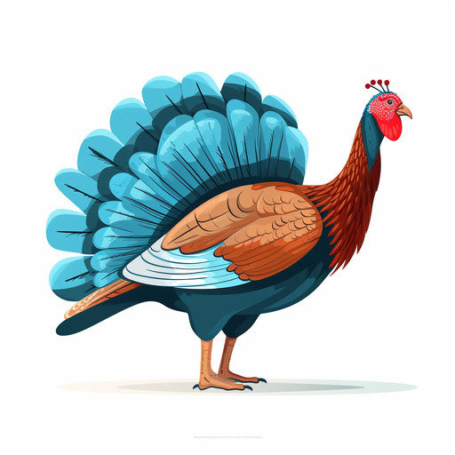 Turkey drawing in Minimalist style, on a white background