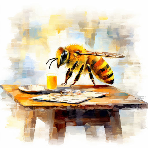 Impressionistic Art rendition of a spelling bee
