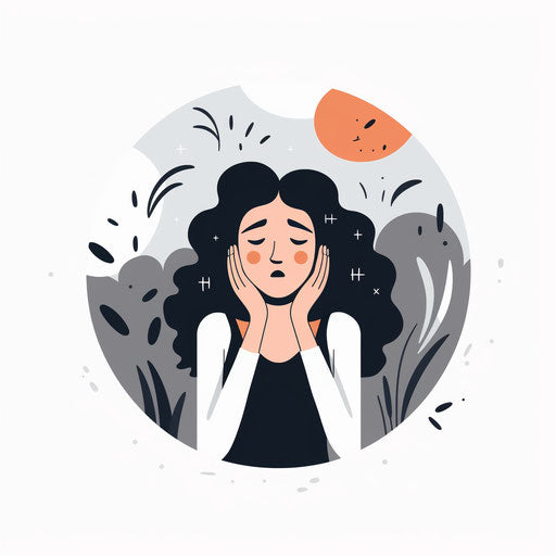 Anxiety clipart in Minimalist style, on a white background