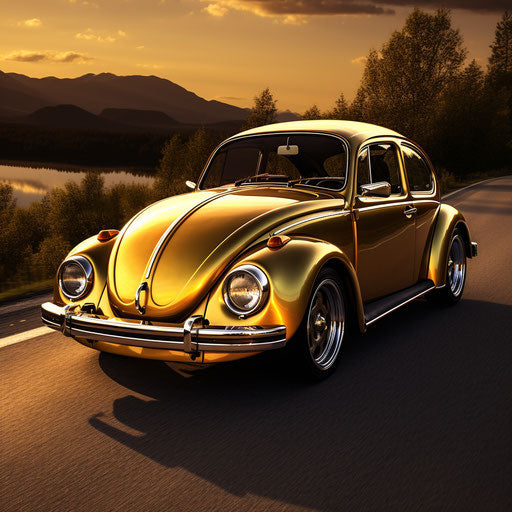 Golden classic car