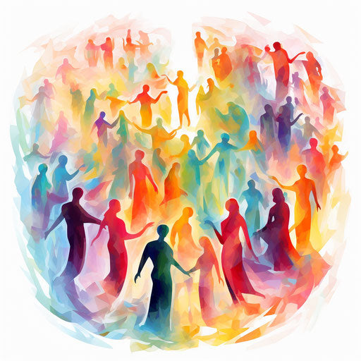 Unity clipart in the style of Impressionistic Art