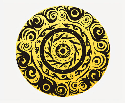 Ancient Celtic Sun Symbols Design, Transparent PNG Download, Anime-Influenced Style, Spiral Group 6:5
