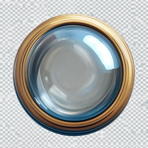 Realistic magnifying glass icon, high resolution, isolated
