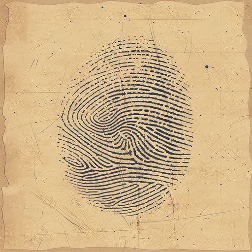 Photo-realistic quality fingerprint clipart on flat beige background