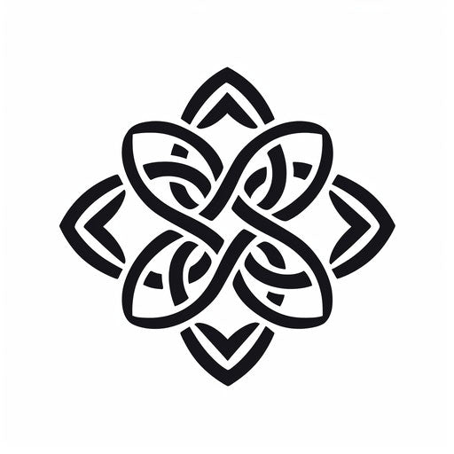 Celtic tattoo symbol on white background no skin