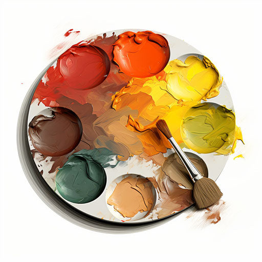 Paint palette in Oil painting style