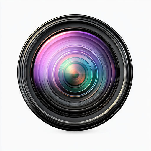 Realistic illustration of camera lens, high resolution