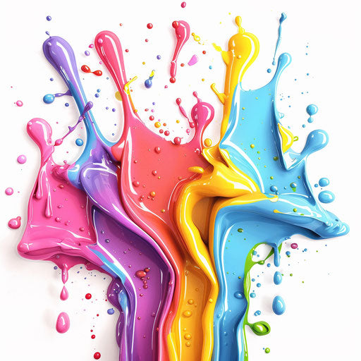 Realistic glue clipart on flat white background, vibrant hues and intricate details