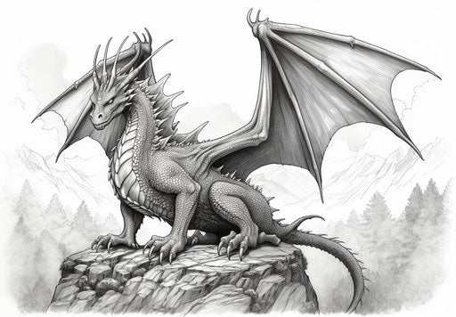 Realistic and stylized dragon in the style of RTX on