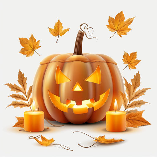 October clipart with white background and modern design