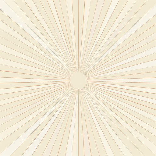 Sun rays on flat cream background