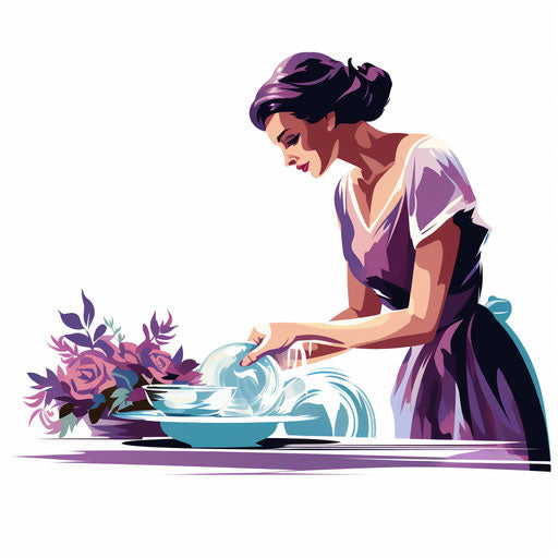 Dishes artwork in Chiaroscuro Art style