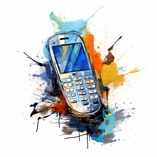 Mobile phone in Oil painting style