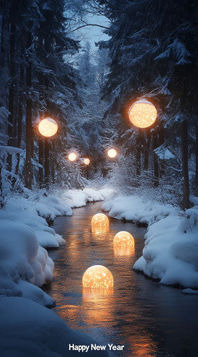 Cheerful Image Happy New Year Celebration Art