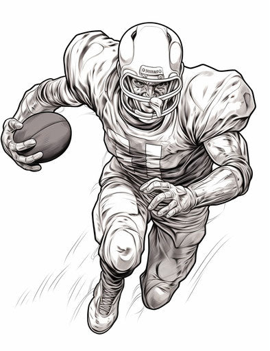 The art of the amazing onehanded catch for a touchdown download - 11 free coloring page for kids and young, in the style of comic art, skeletal 24:31