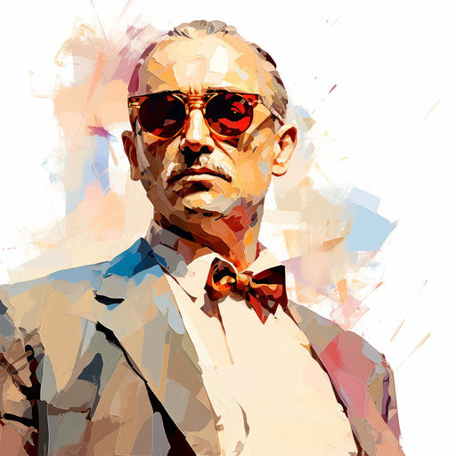 Boss clipart in the style of impressionistic art, on white background