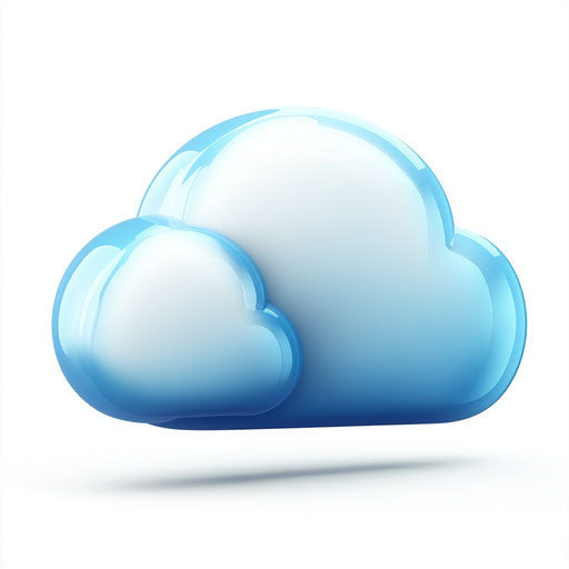 Realistic Cloud Storage Icon clipart, high-resolution