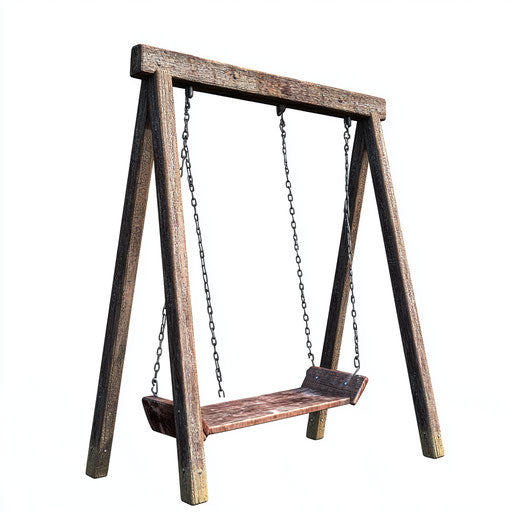 Realistic illustration of a swing set, high resolution, isolated