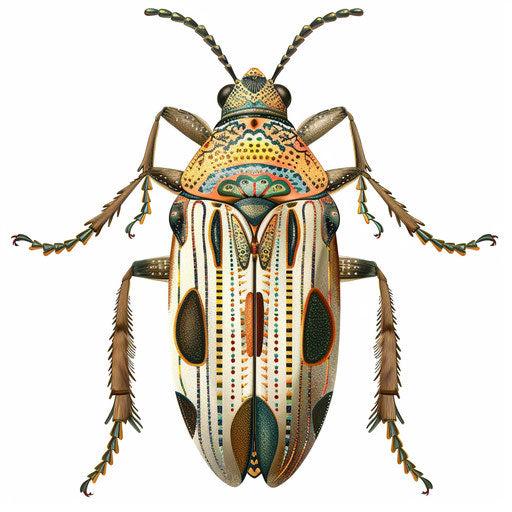 Photo realistic bug clipart with intricate details and vivid colors