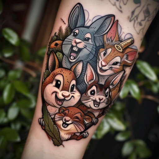 Mental Health Tattoos with Encouraging and Funny Animals
