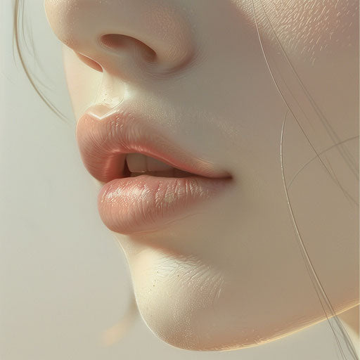 Realistic illustration of a chin on flat white background