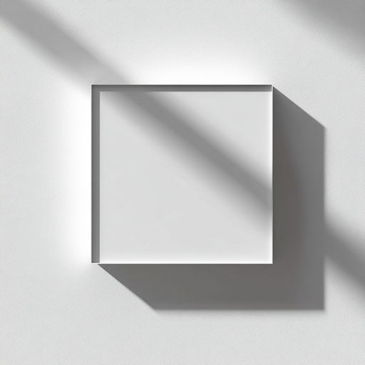 3D shadow on flat white background