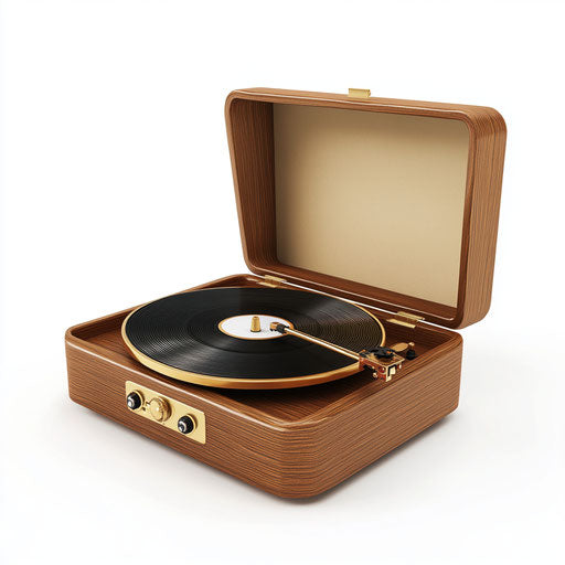 3D Music Box on flat white background, isolated clipart