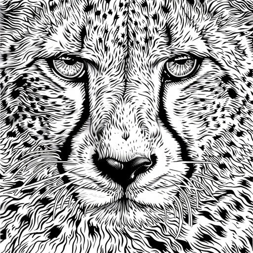 Detailed patterns and textures of a cheetah's fur